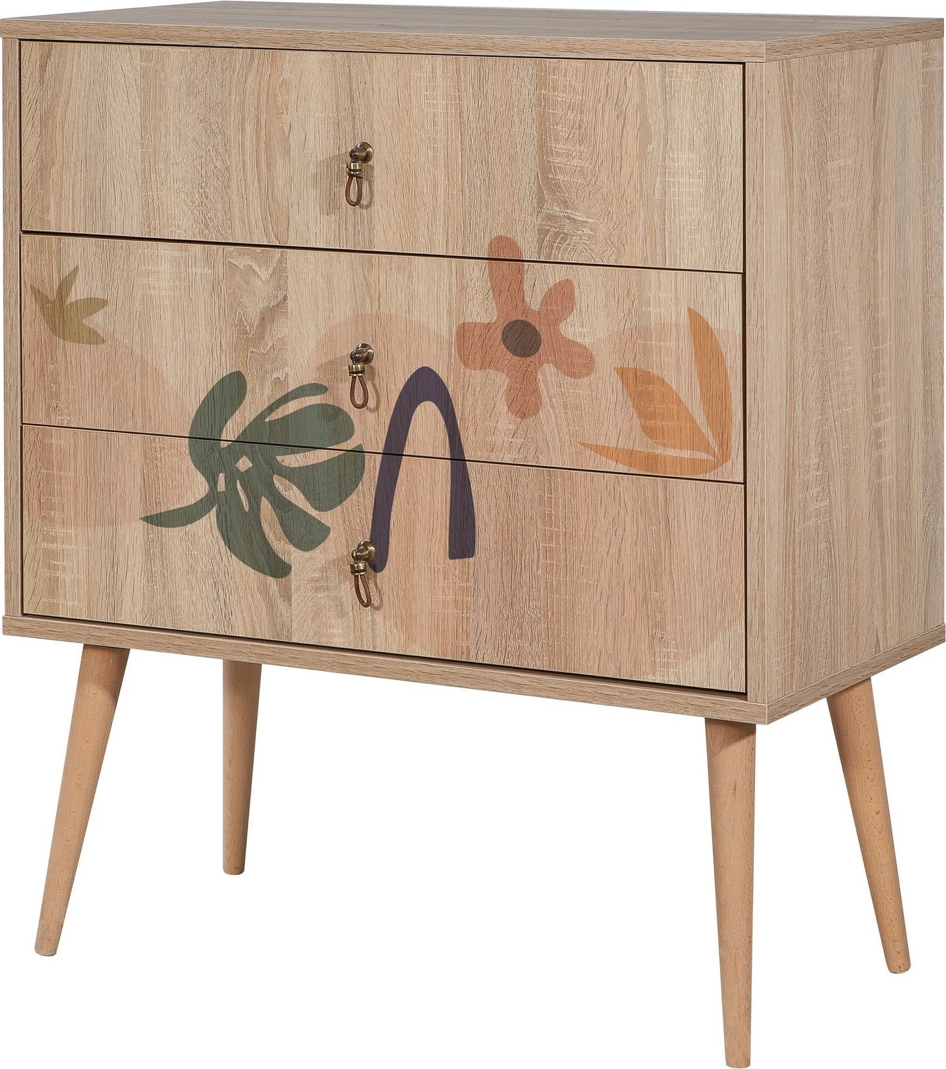 Komodë Skye Decor, City Trio Leaf, shumëngjyrëshe