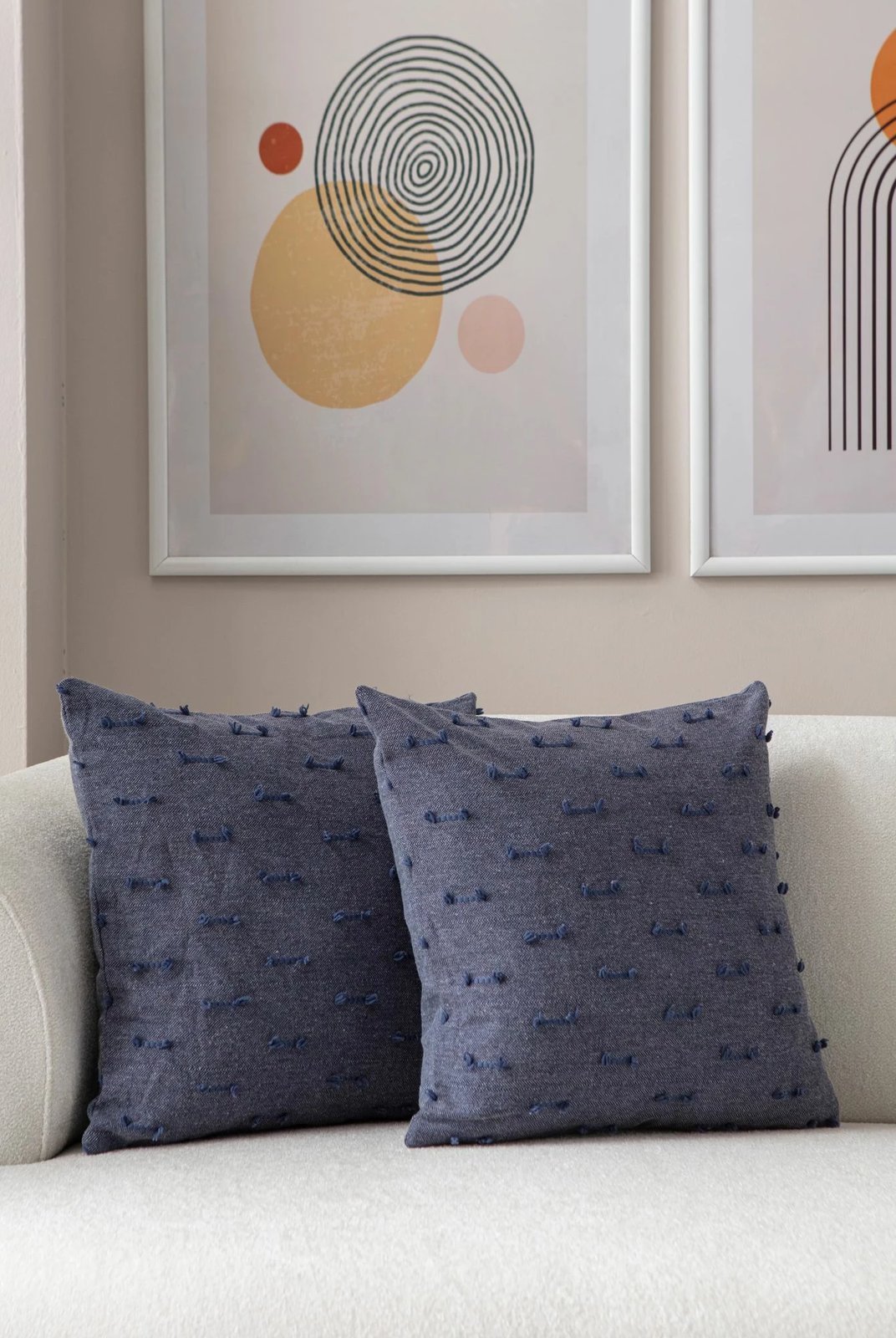 Set mbulesash jastëku (2 copë), Evila Originals, Tuffet, blu v6