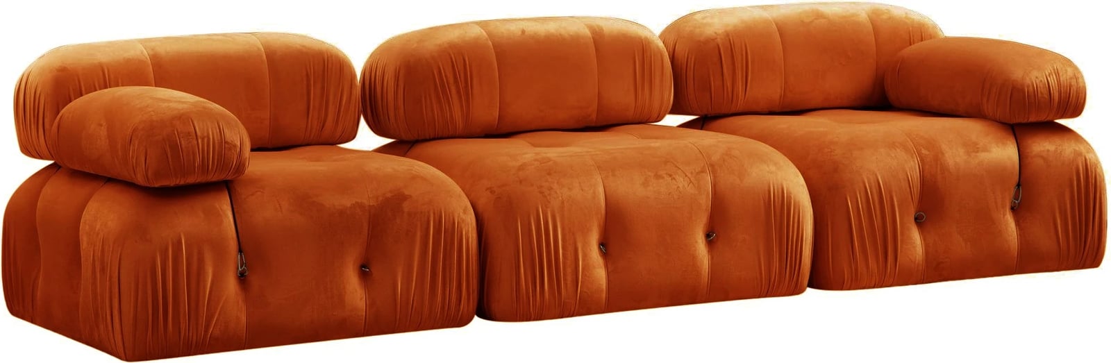 Divan treshe Bubble, portokalli, Atelier del Sofa (L1-O1-1R)