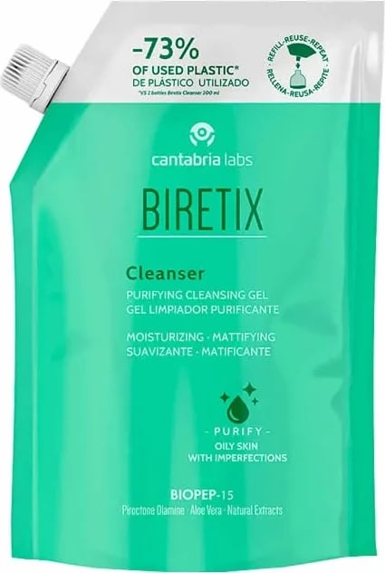 Pastrues fytyre unisex Cantabria Labs Biretix Cleanser, 400ml refill