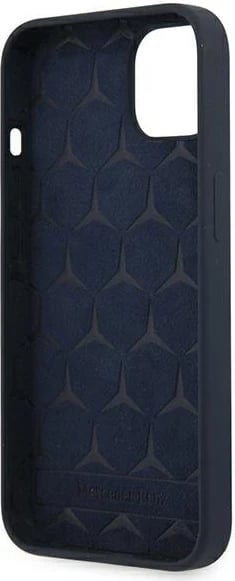 Mbështjellës Mercedes Silicone Line për iPhone 13 mini, 5.4", granat/navy