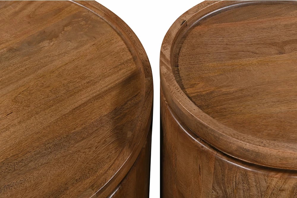 Tavolinë kafeje Arab, dru mango, ngjyrë arre, 80x80x40 cm