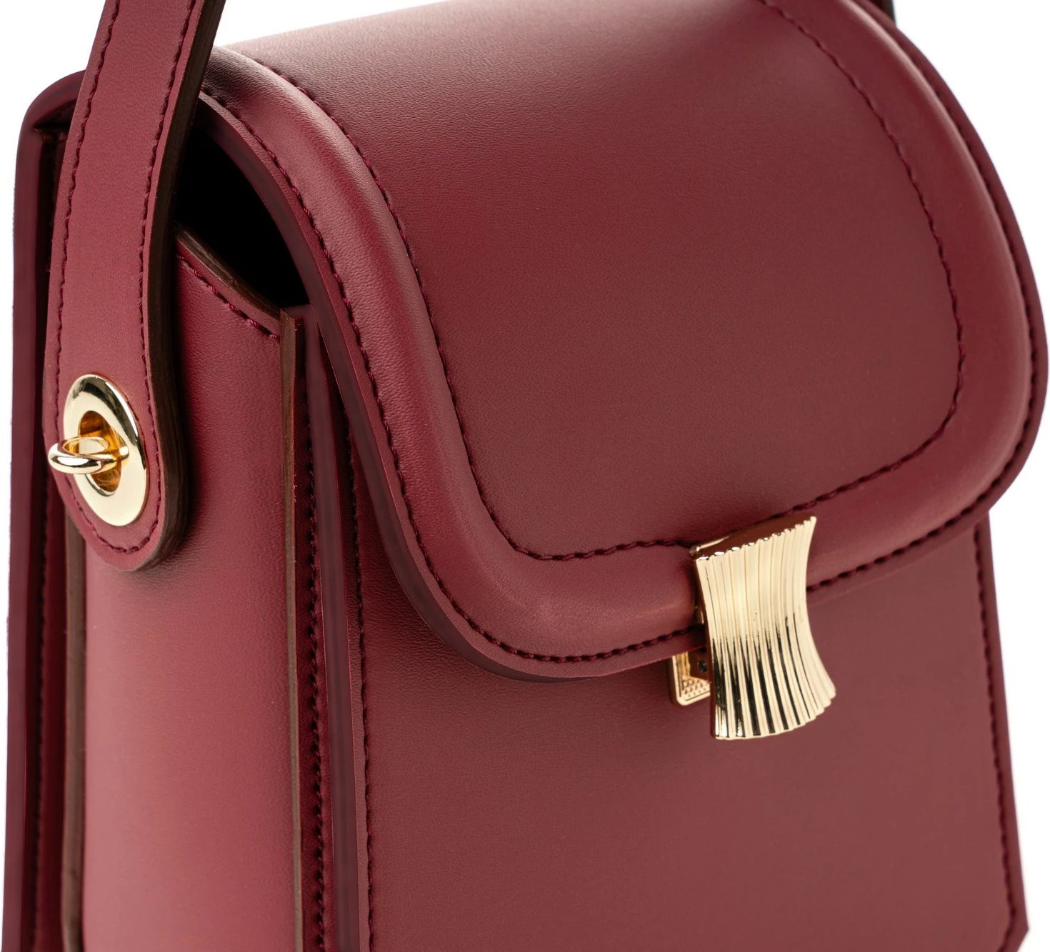 Çantë krahu crossbody, ngjyrë e kuqe Claret, Vince Camuto