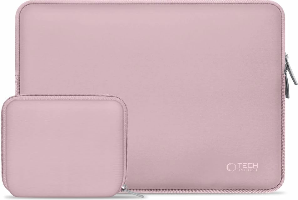 Kasë laptopi Tech-Protect NeoSlim 13-14 inç me çantë aksesorësh, Rozë