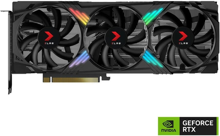 Kartelë grafike PNY GeForce RTX 4070 SUPER 12GB OC XLR8 ARGB TF, e zezë