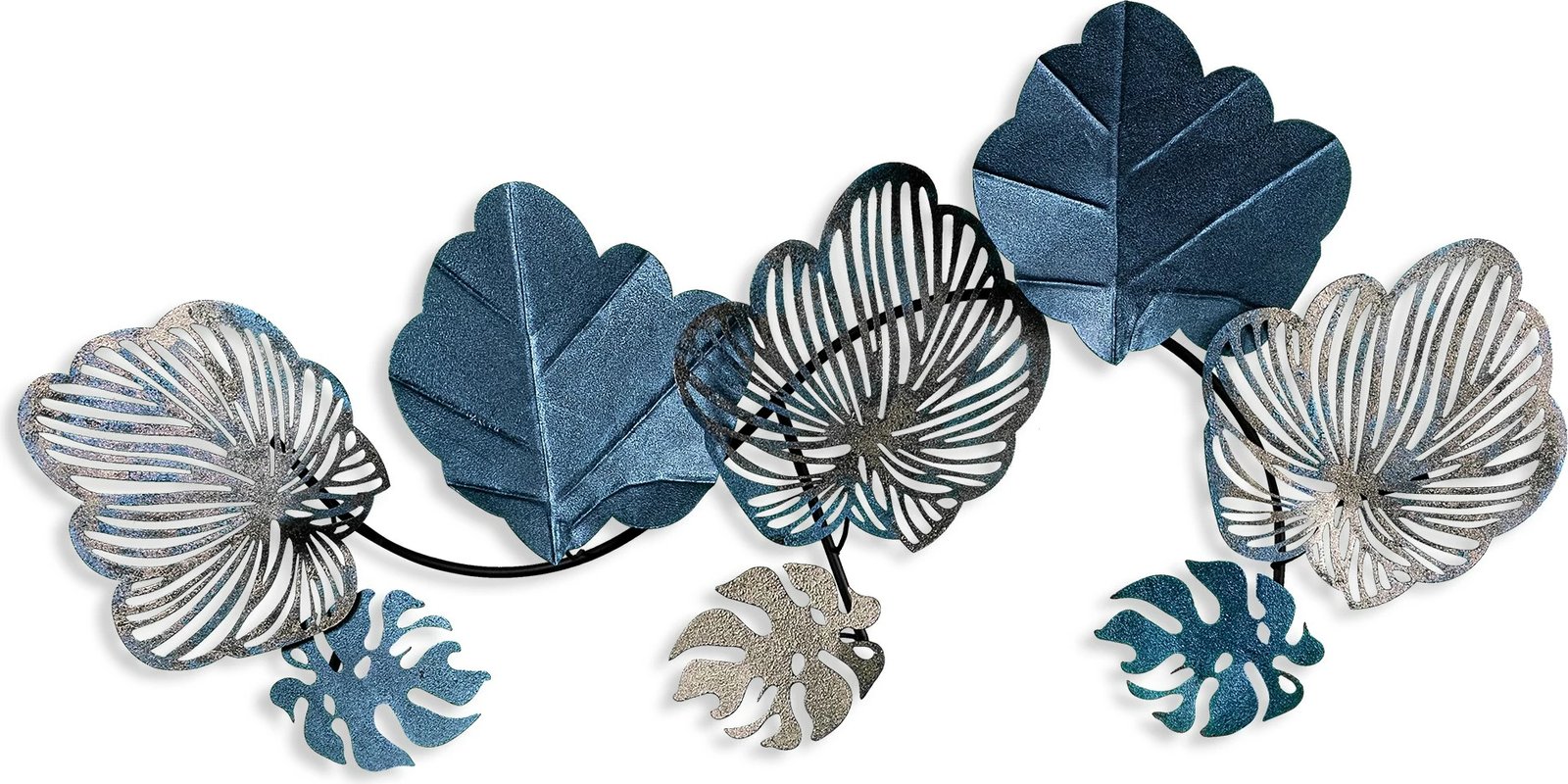 Aksesor dekorativ metalik për mur Wallity, Zhoushan 3, shumëngjyrësh, 80x42cm