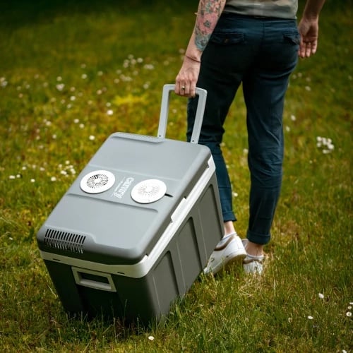 Ftohës-ngrohës portativ, Adler, CR 8061, 40 L, 12V/230V, gri-bardhë