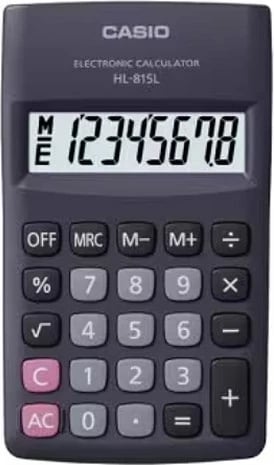 Kalkulator xhepi Casio HL-815L-BK BOX, 8 shifra, i zi