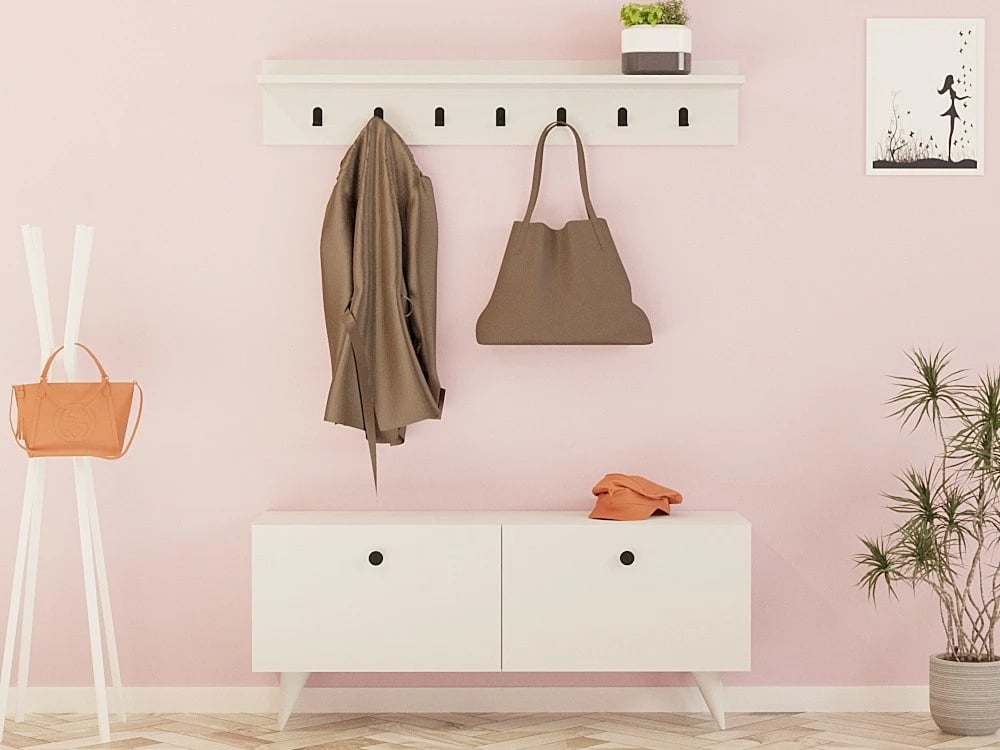 Stendë për korridor Hanah Home, Rupa, e bardhë