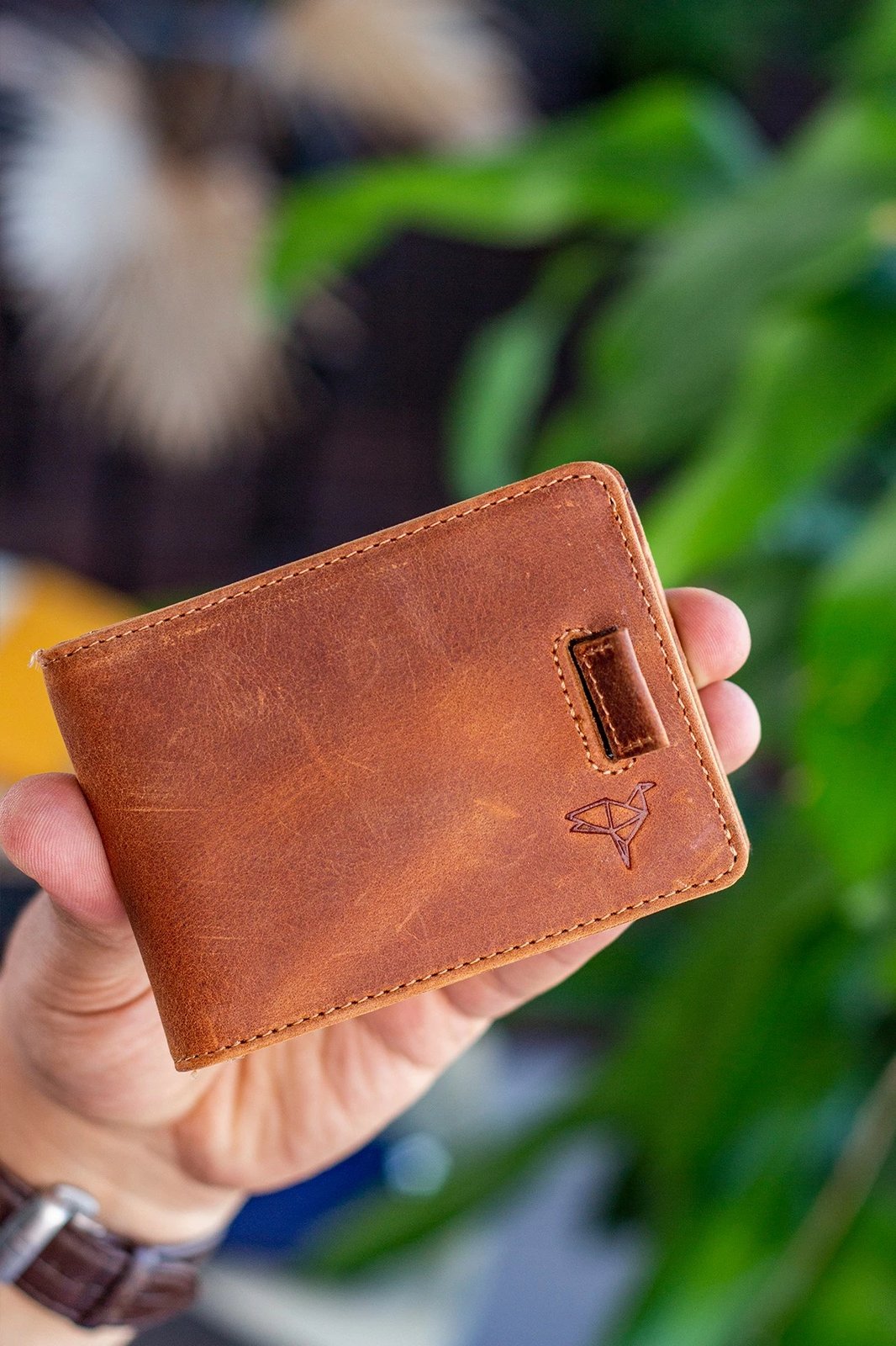 Portofol për meshkuj, lëkurë natyrale, ngjyrë tan, Celtic Crazy, Zoozie Bags