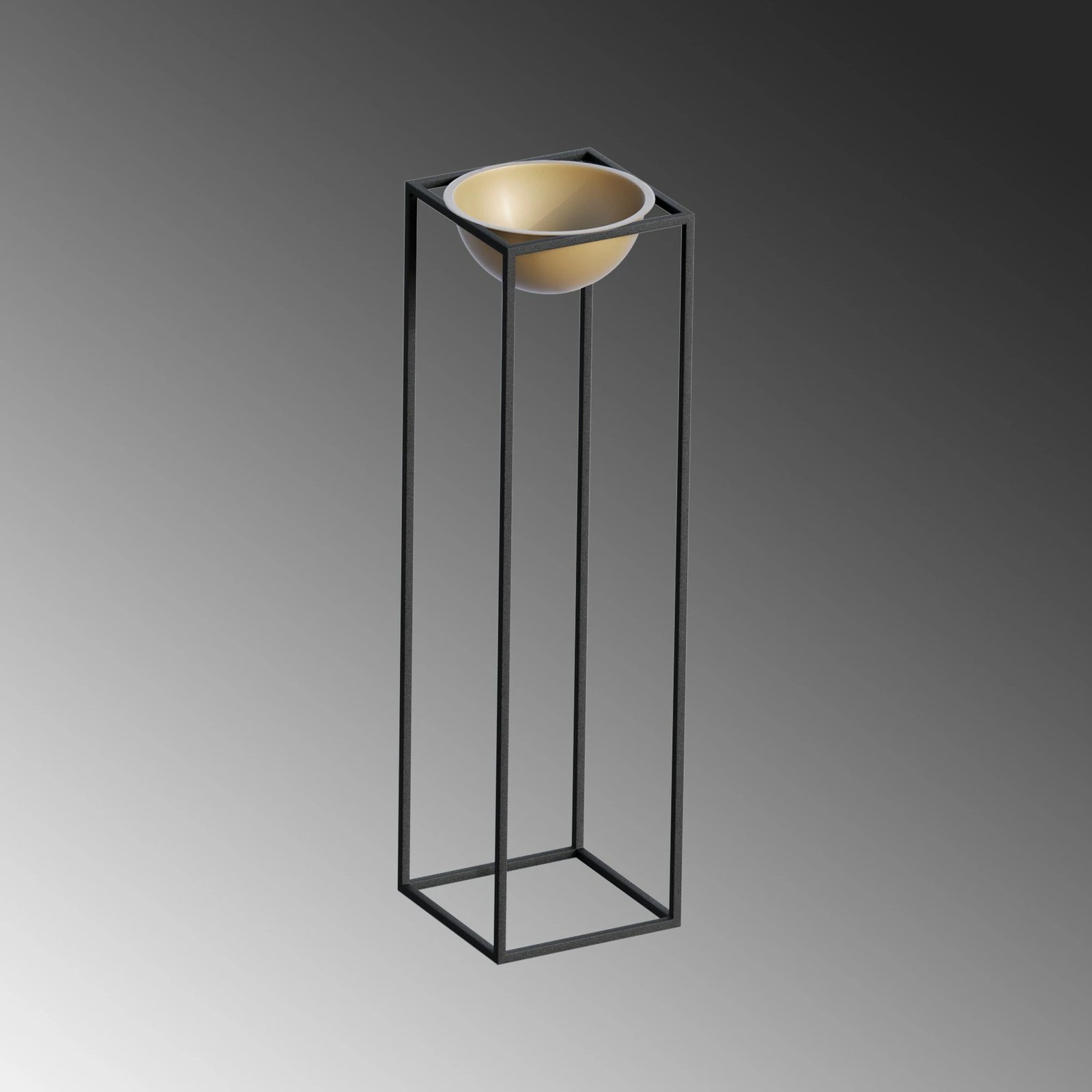 Vazo dekorative, Evila Originals, GED-020-A, e zezë dhe e artë, 28x80x28cm