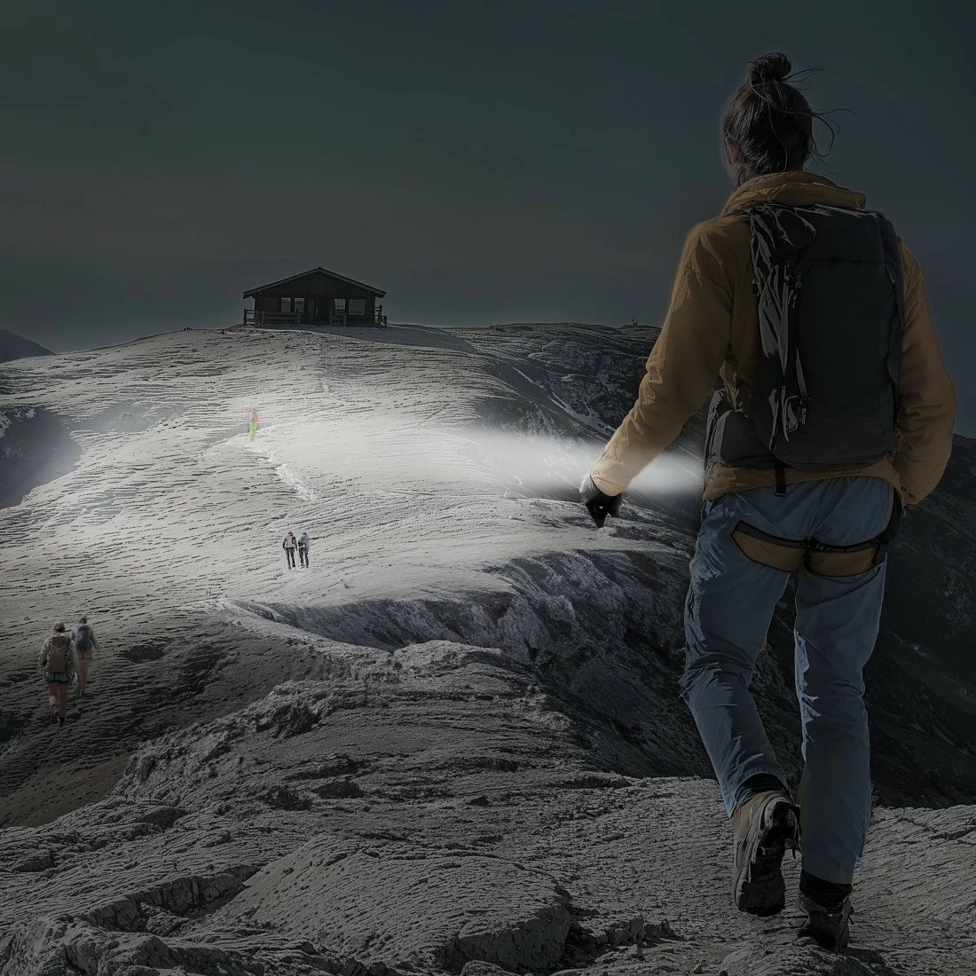 Elektrik dore, Hama, FLX1000 (228606), 1000 lm, rreze 270 m, IP44, me AAA të rikarikueshme, e zezë