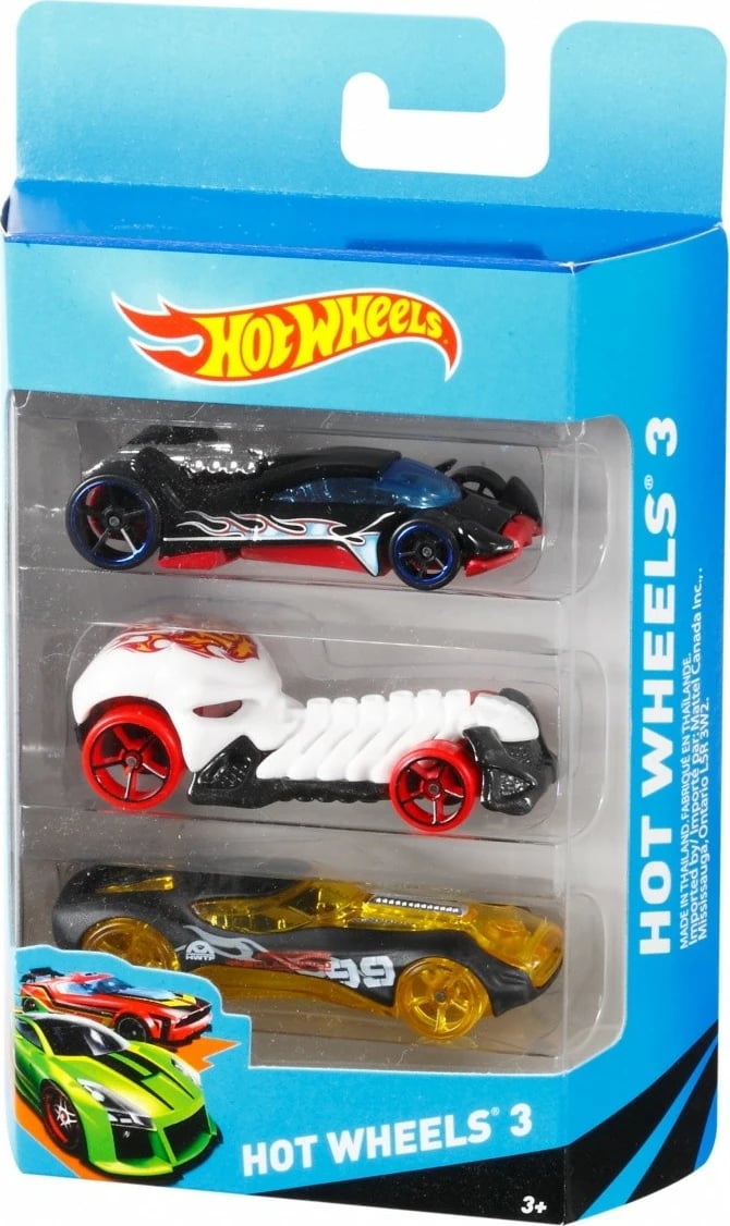 Set veturash lodër Hot Wheels K5904, 3 copë, ngjyra të përziera Set veturash lodër Hot Wheels K5904, 3 copë, ngjyra të përziera