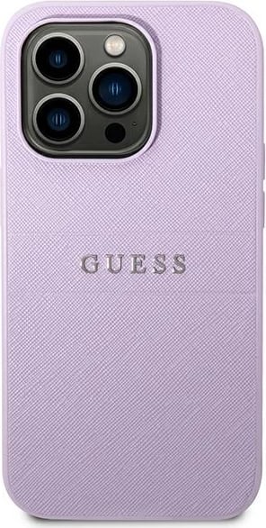 Mbështjellës Guess GUHCP14LPSASBPU për iPhone 14 Pro 6.1", Saffiano, vjollcë