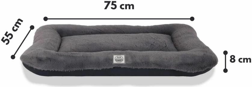 Shtrat për qen Sally, ngjyrë antracit, 55x75cm