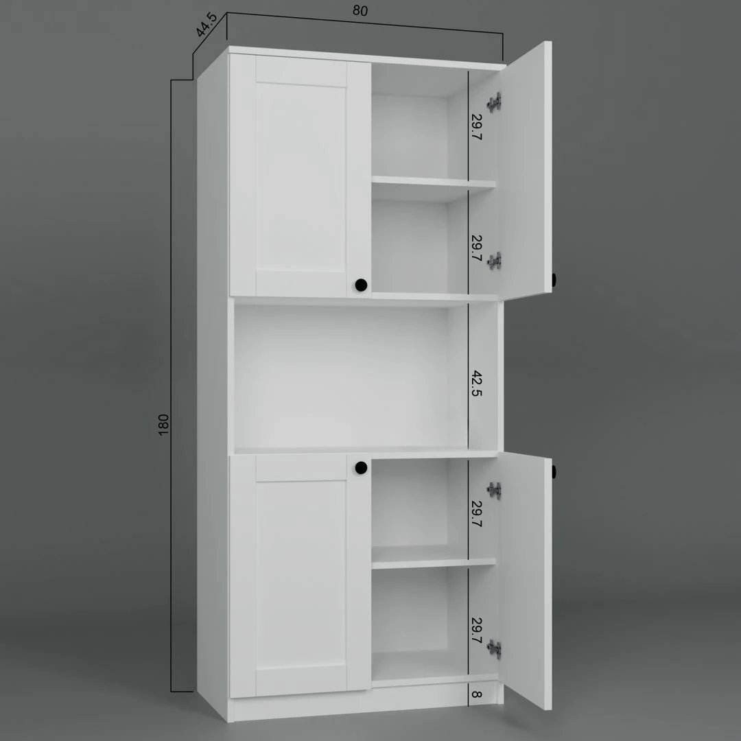 Dollap multifunksional, ngjyrë e bardhë, Skye Decor Lucas 1600-102