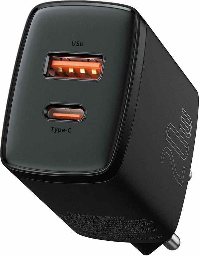 Karikues muri Baseus Compact, 20W, 2 porta USB-A/USB-C, i zi