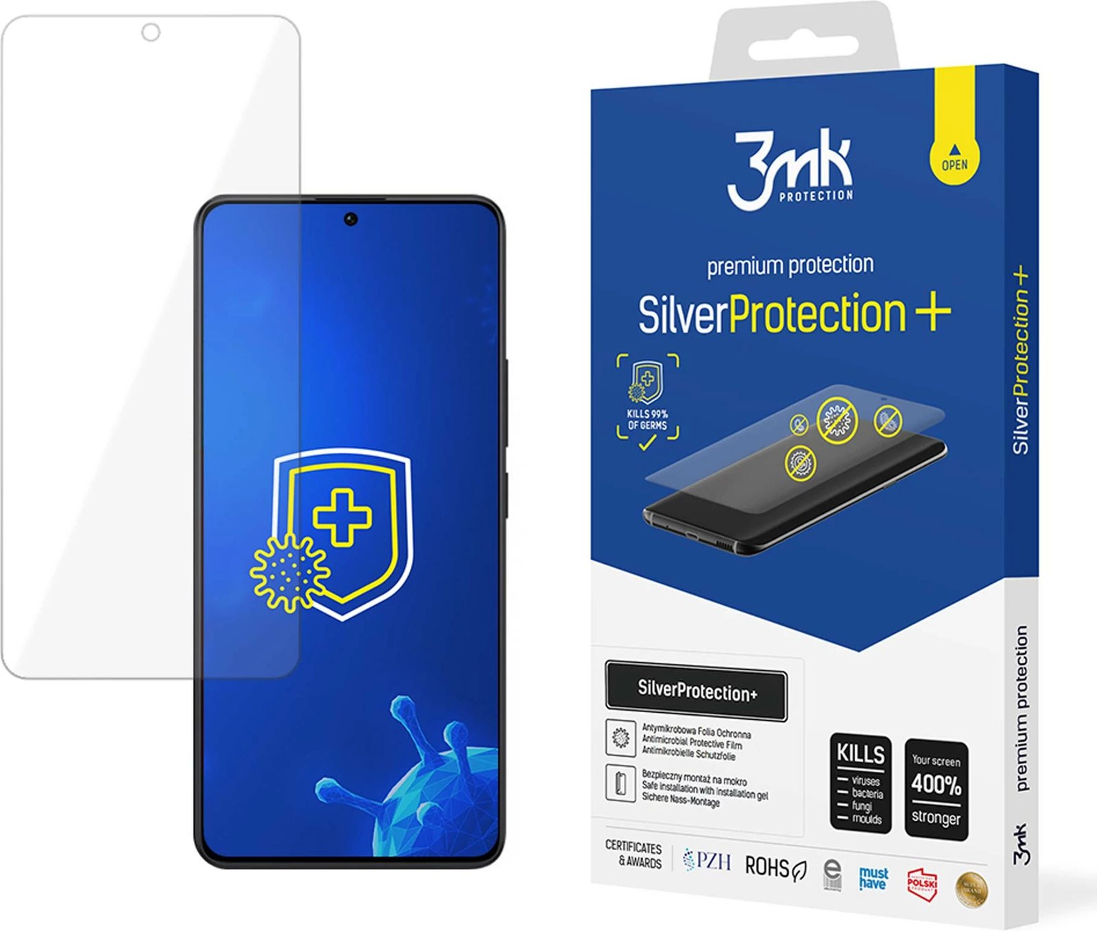 Folje mbrojtëse 3mk SilverProtection+ për Xiaomi Redmi Note 13 Pro, Transparent