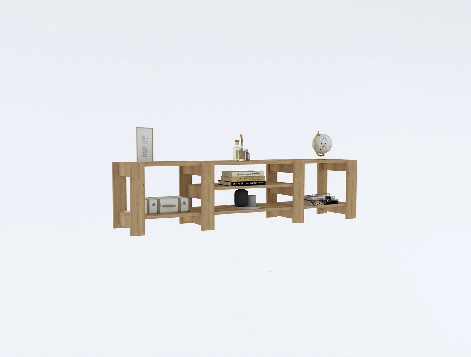 Komodinë TV Skye Decor, teknik, ngjyrë safir