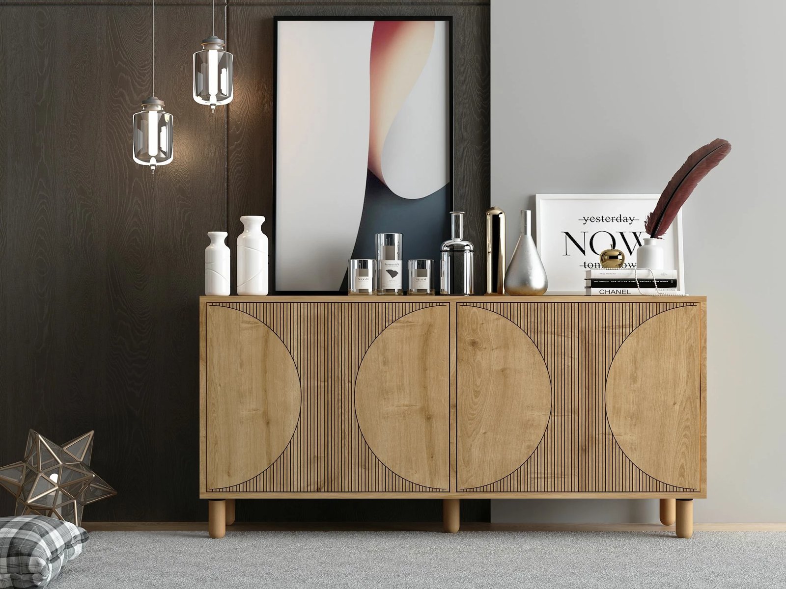 Konsol Skye Decor, ngjyrë Sapphire Oak, Arventa