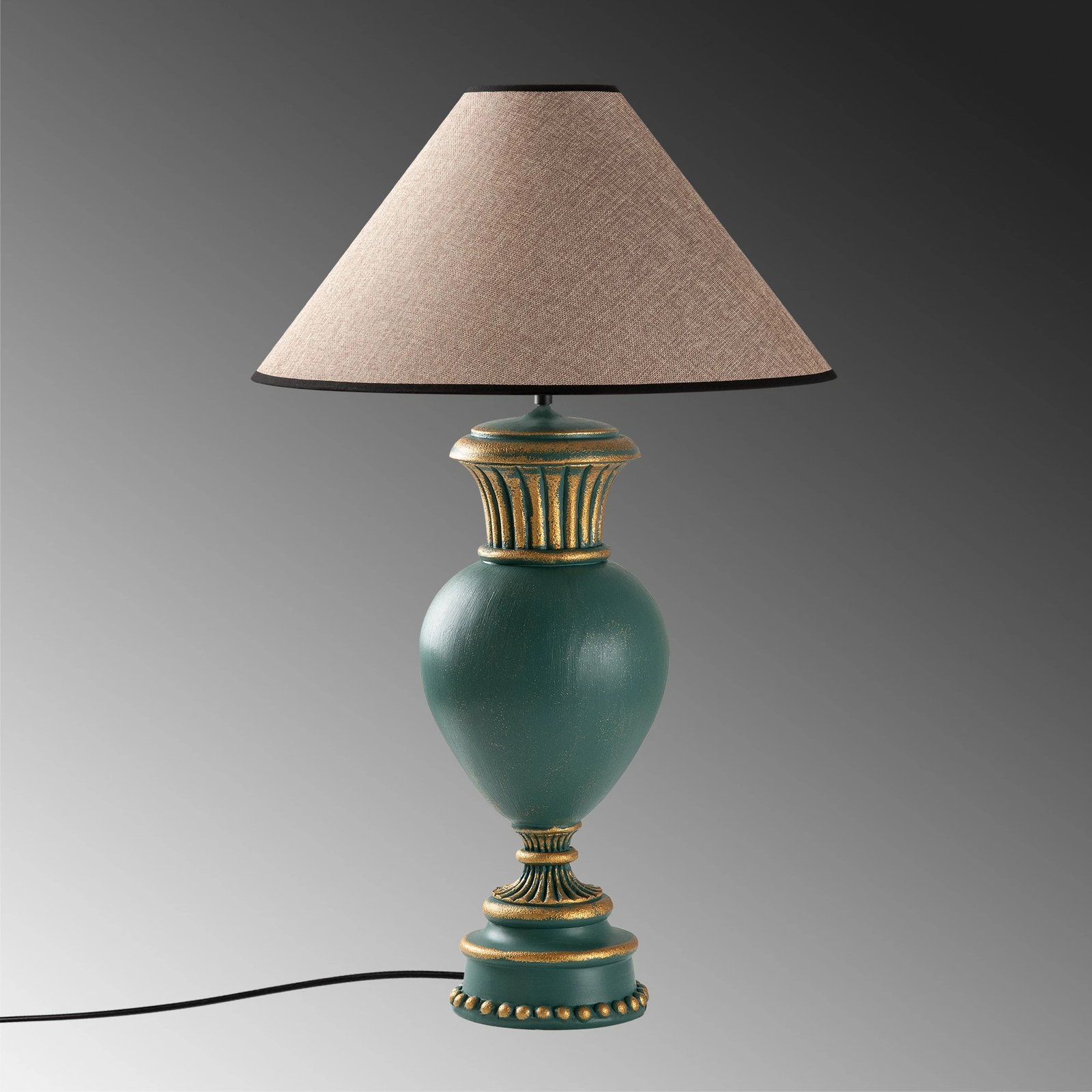 Llambë tavoline Opviq, ELEGANZE-5324, ngjyrë e gjelbër dhe kafe e çelët