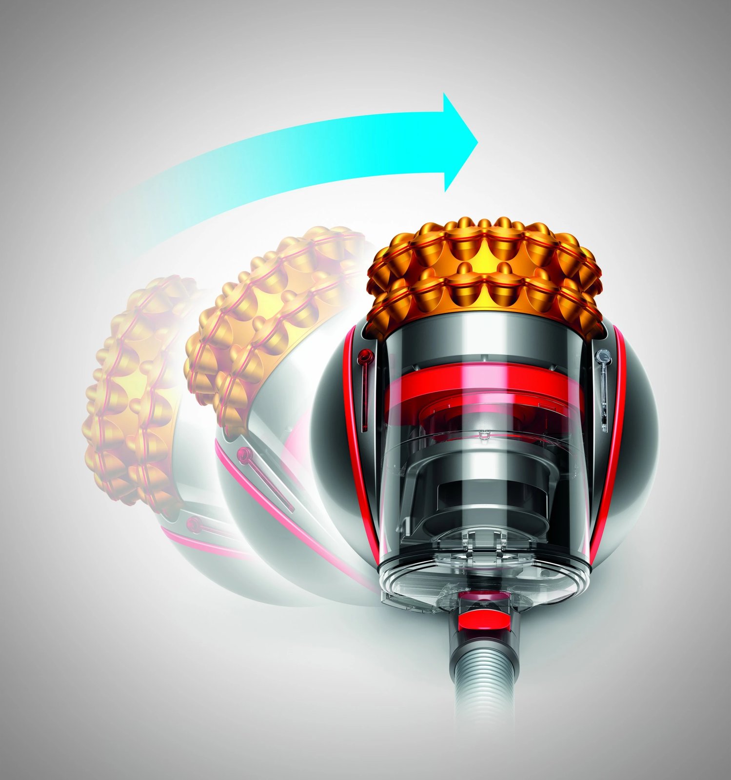 Fshesë me korrent Dyson Cinetic Big Ball Multi Floor 2, 700W, pa qese, gri/verdhe