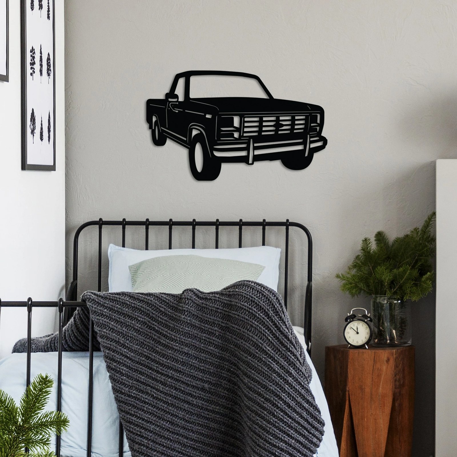 Aksesor dekorativ metalik për mur, Wallity, Ford F150 Pickup Truck 1980