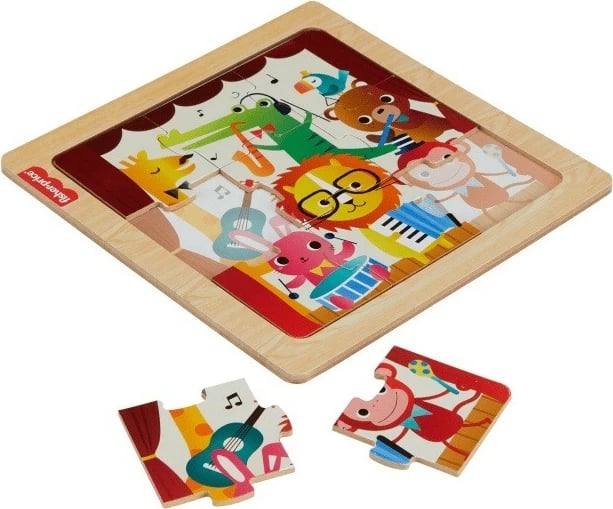 Puzzle druri Fisher Price HXV15/HXV18, 9 pjesë, për fëmijë