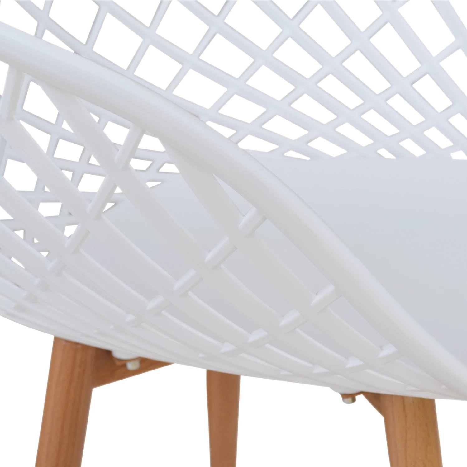 Karrige me krahë polipropileni e bardhë Ariadne FH8001.01 62,5x56x80cm, set prej 4 copë