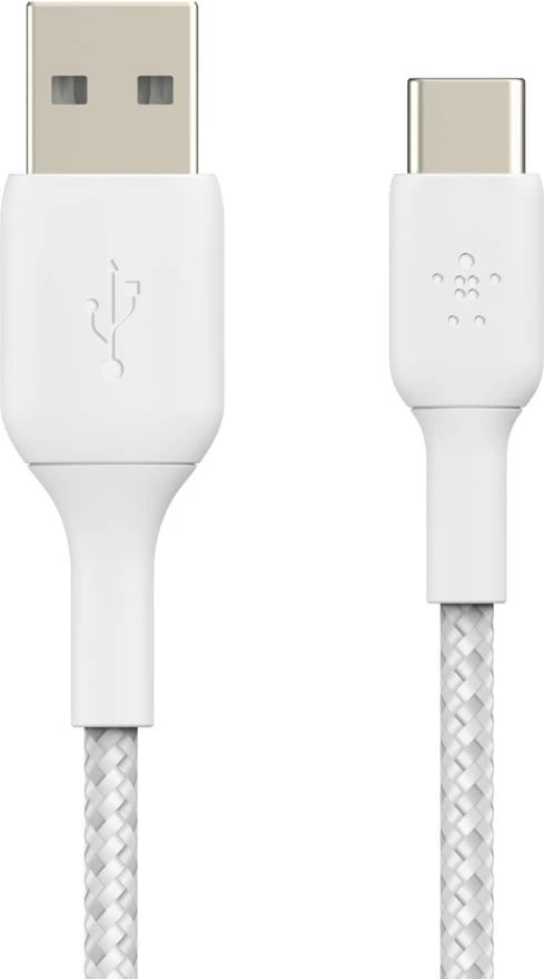 Kabëll Belkin CAB002BT0MWH, 0.15 m, USB A në USB C, Bardhë