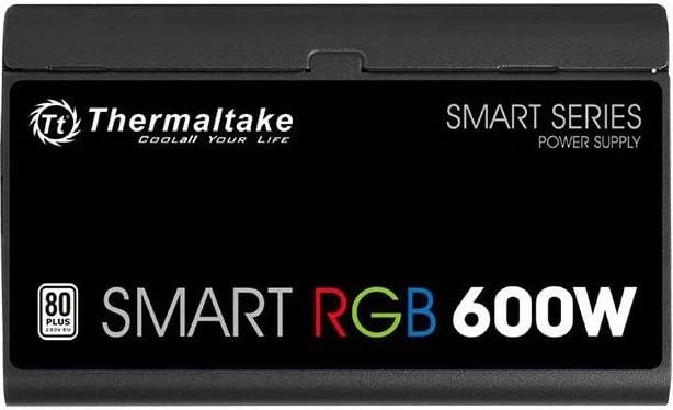 Kasë Thermaltake Smart RGB 600W, 80 PLUS, 2xPEG, 120mm, e zezë