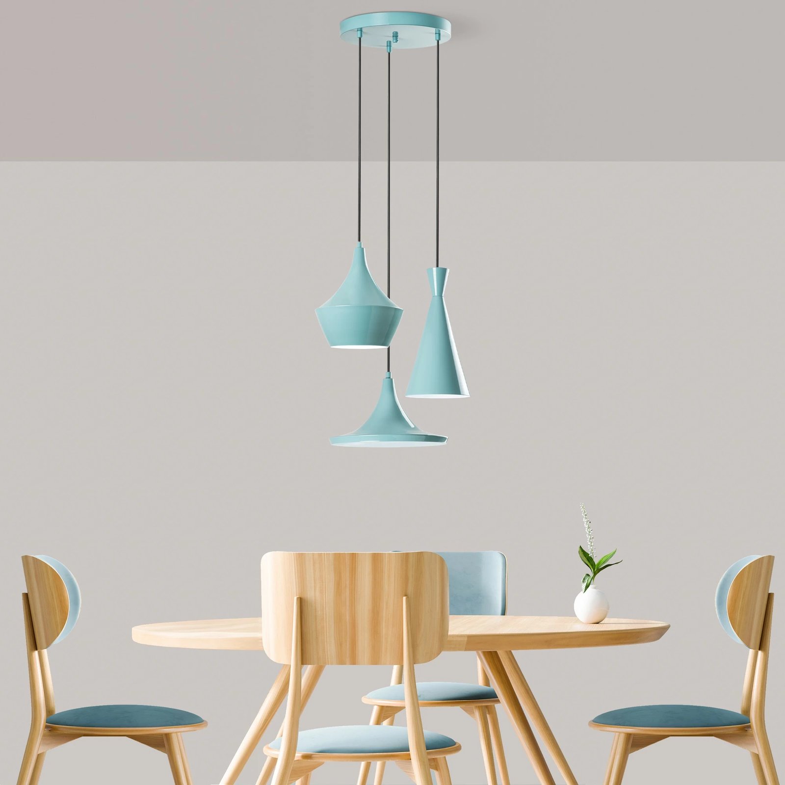 Llambë tavani Opviq Tom, ngjyrë turquoise, 3 pjesë