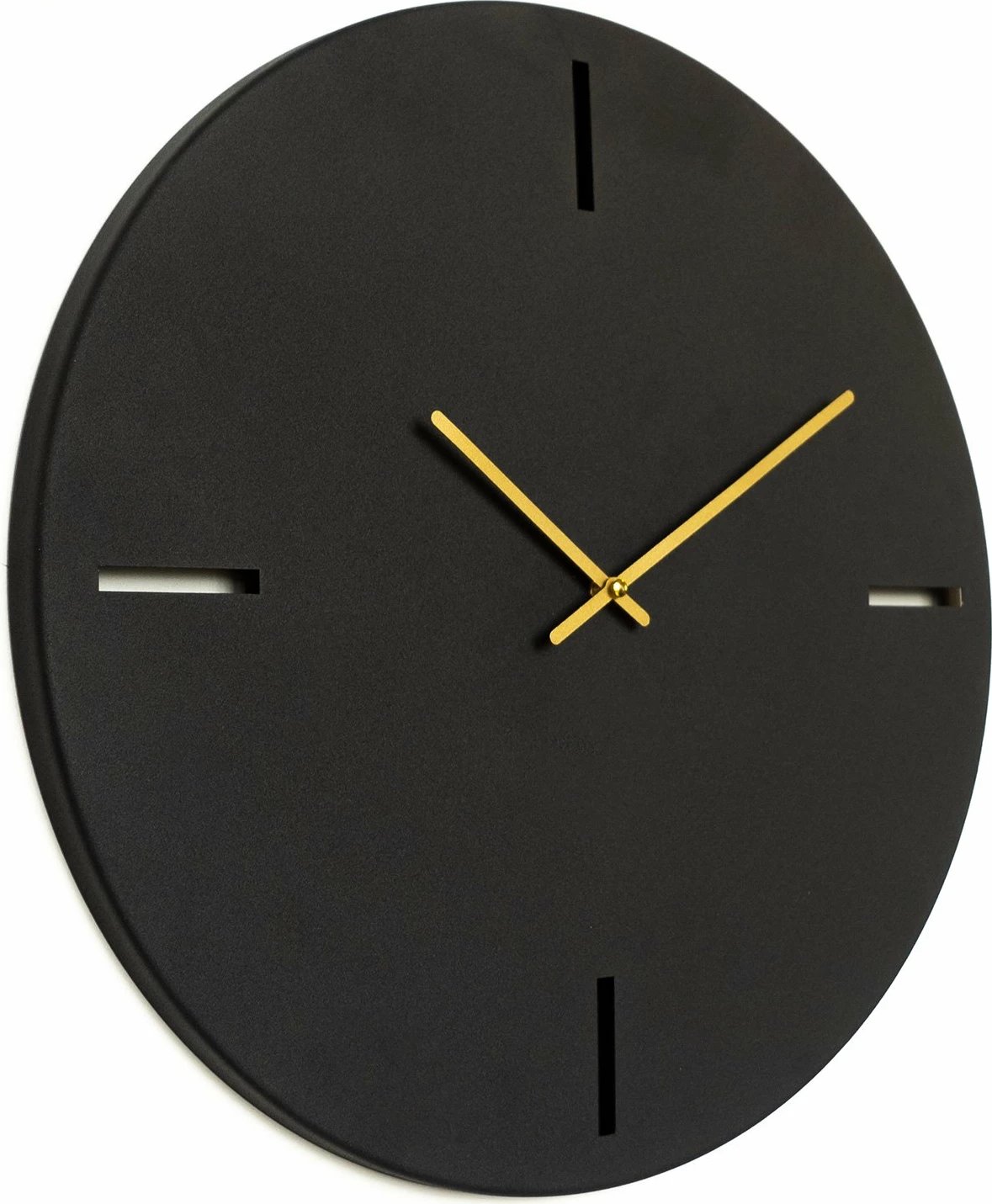 Orë muri dekorative prej metali, ngjyrë e zezë dhe ari, Wallity Timeless, APS113, 48x48cm