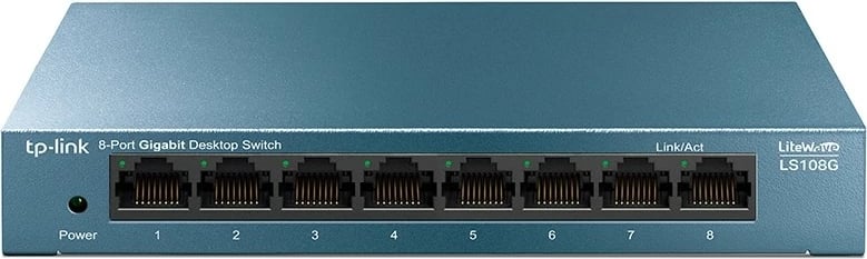 Switch TP-LINK LS108G, 8 porta Gigabit, LiteWave, desktop, blu