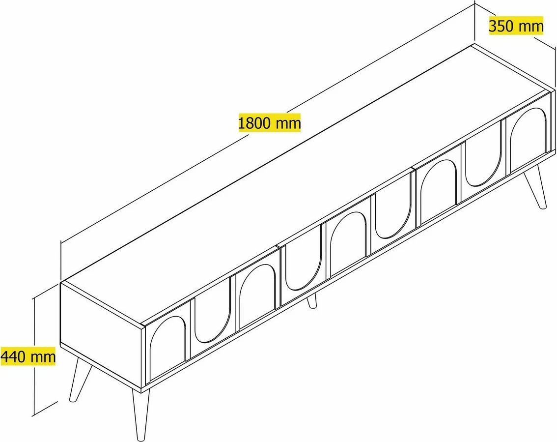 Komodë TV Hanah Home, Lyon 44 - Atlas, arr