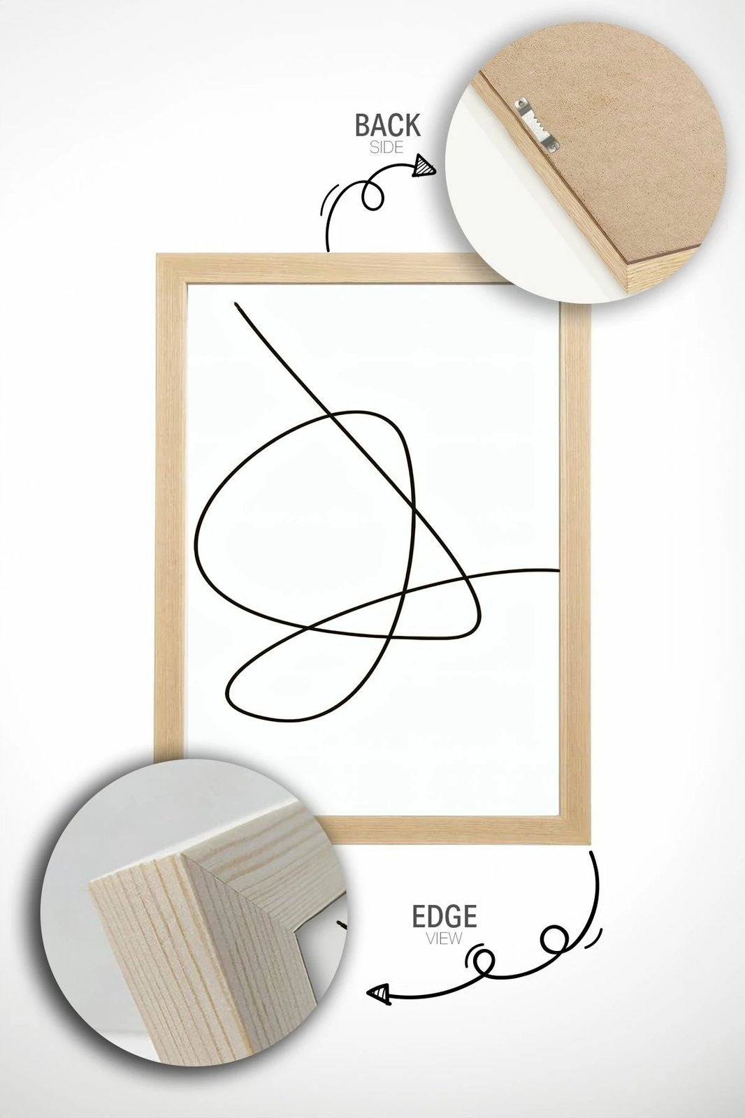 Pikturë dekorative me kornizë (2 copë), Wallity, Ersy2Lımodel6-Ahsap