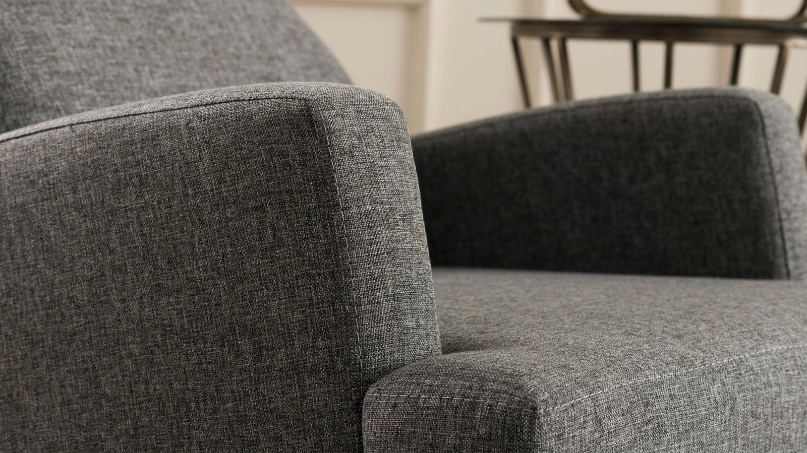Karrige bergere Wing, ngjyrë gri e errët, Atelier del Sofa