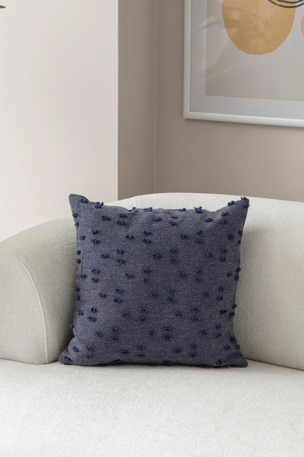 Jastëk mbulesë, ngjyrë kaltër, Evila Originals, Tuffet - Blue v7, 43x43cm Jastëk mbulesë, ngjyrë kaltër, Evila Originals, Tuffet - Blue v7, 43x43cm