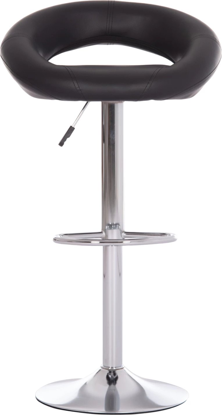 Karrige për bar REA, rrotulluese, lëkurë PU e zezë, me sustë, 54x47x96cm, set prej 2 copësh