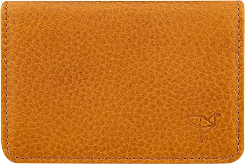 Portofol unisex, lëkurë natyrale, ngjyrë mustard, Zoozie Bags