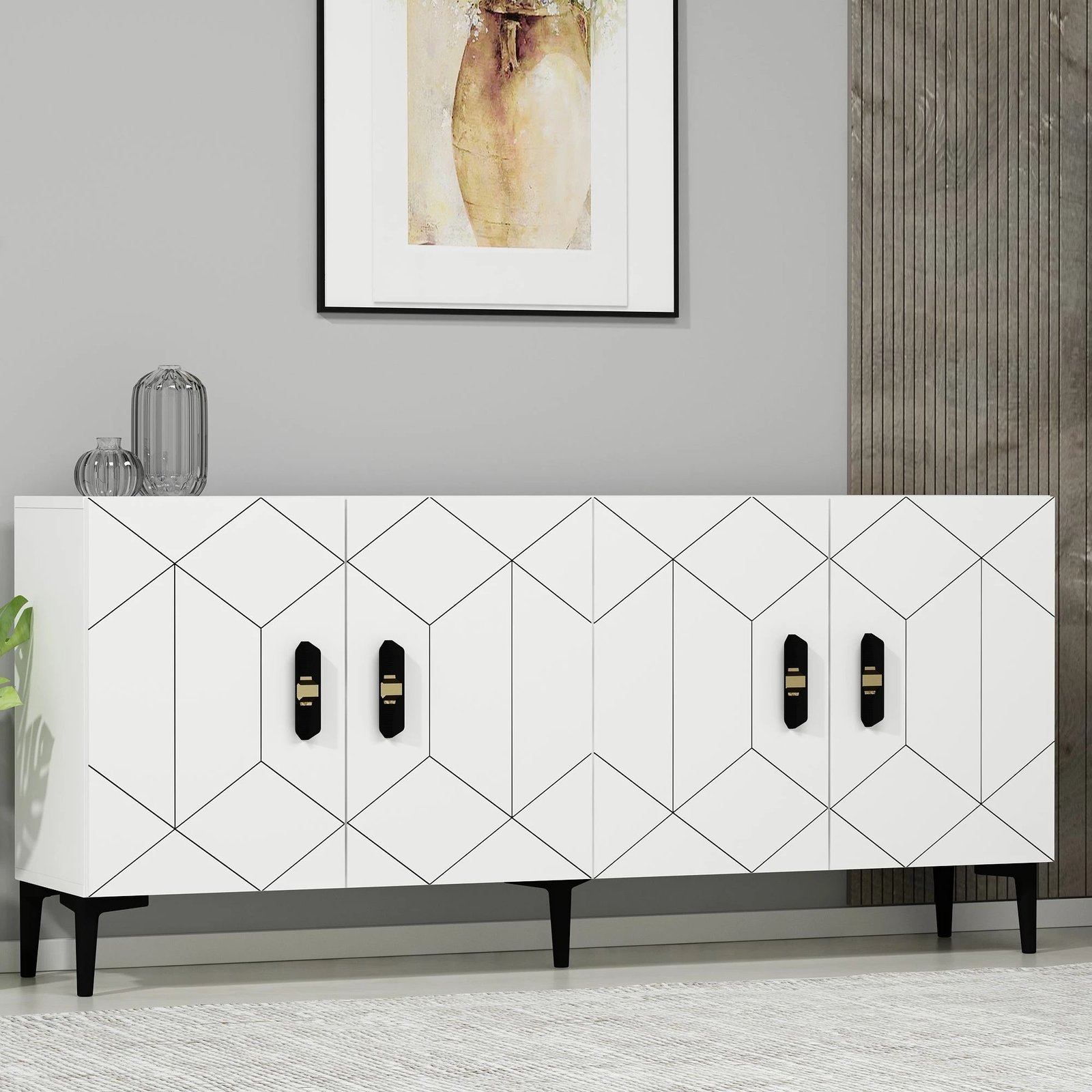 Konsol Skye Decor, Cross KB150, e bardhë