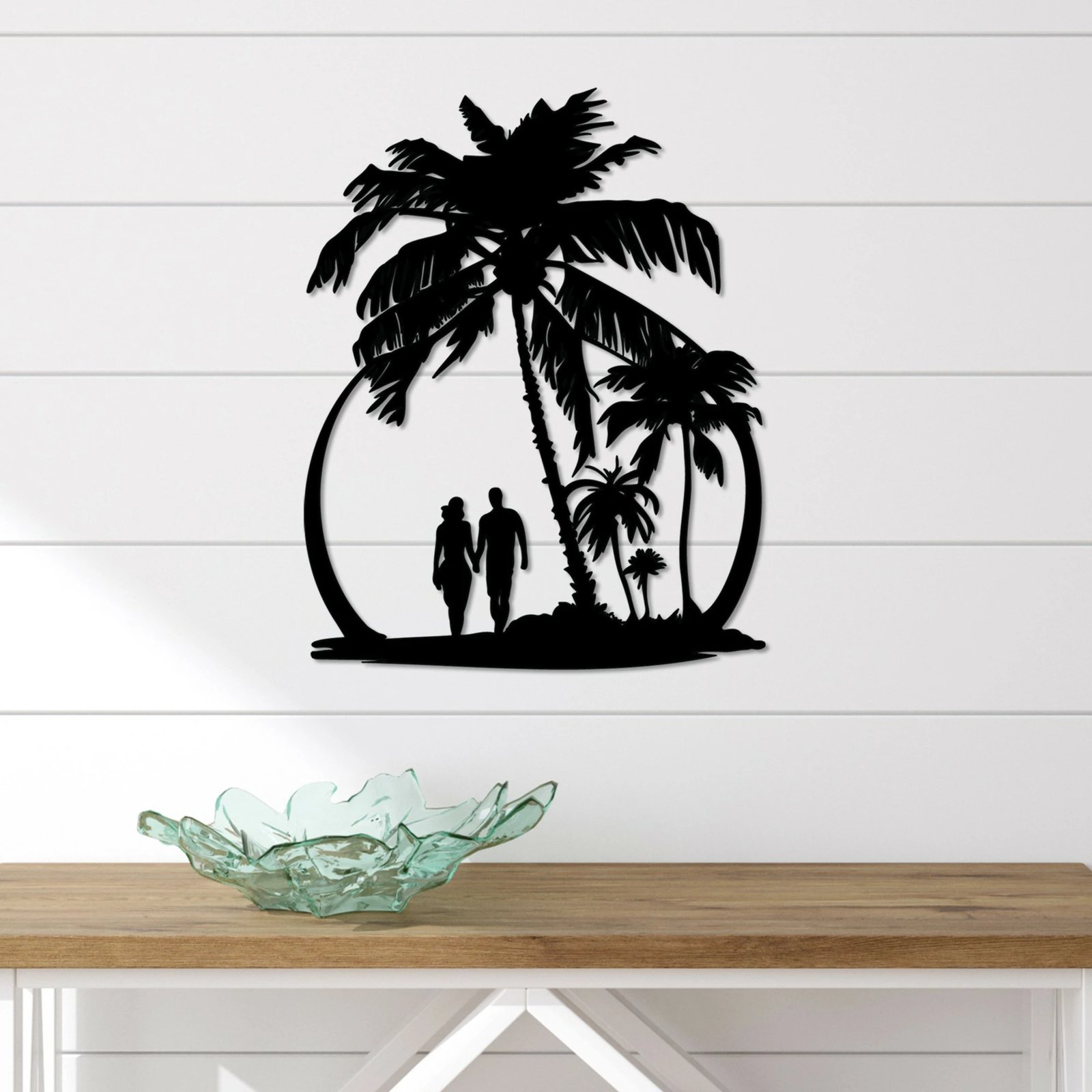 Aksesor dekorativ metalik për mur, Wallity, plazh