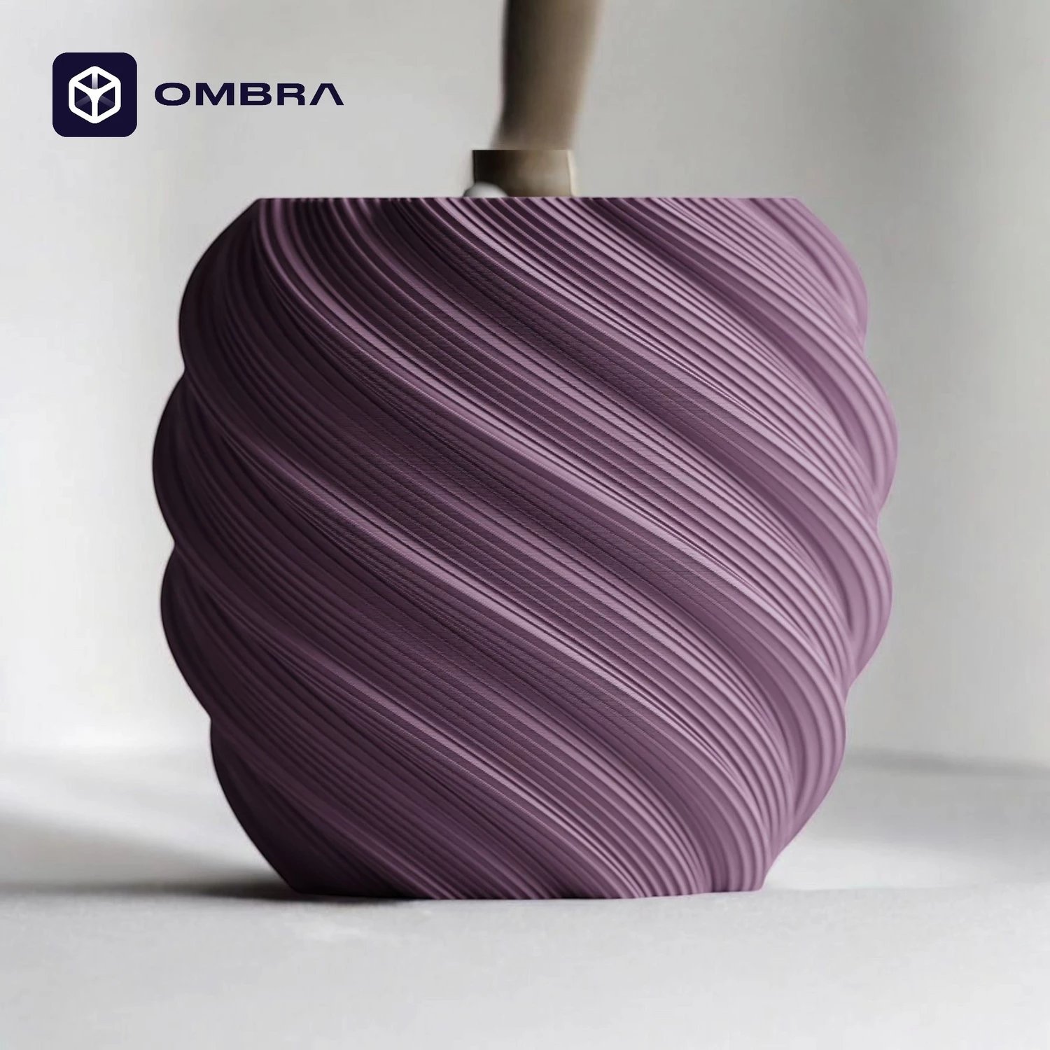 Vazo me sipërfaqe me vija për bimë, madhësia S, e vjollcë