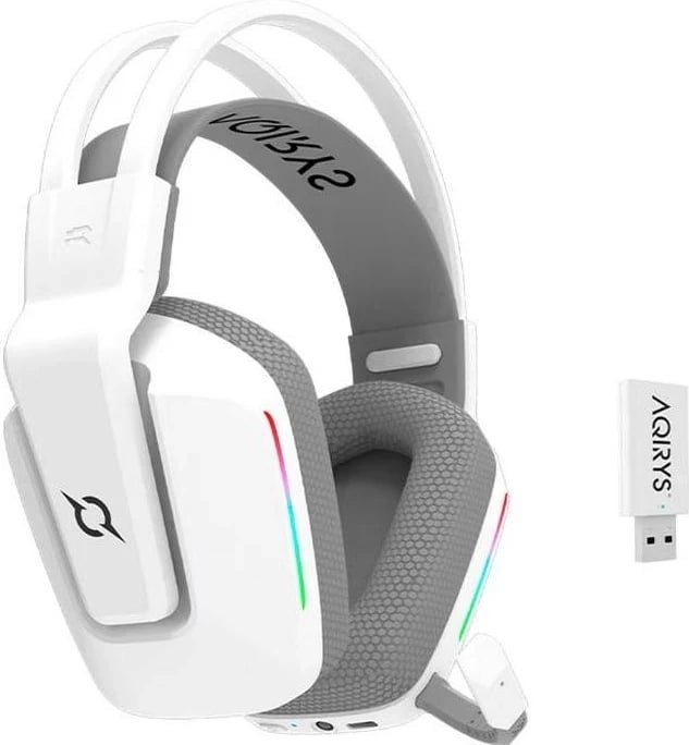 Kufje AQIRYS Alya 2.0, Dual Mode, Wireless&BT+Wired, të bardha
