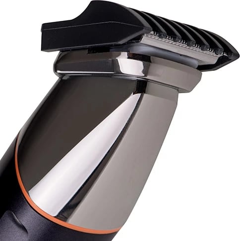 Set kujdesi për meshkuj 5‑në‑1, Adler AD 2946, me 6 shtojca, krehera 3/6/9/12 mm, 60 min punim, ekran LCD, stacion karikimi