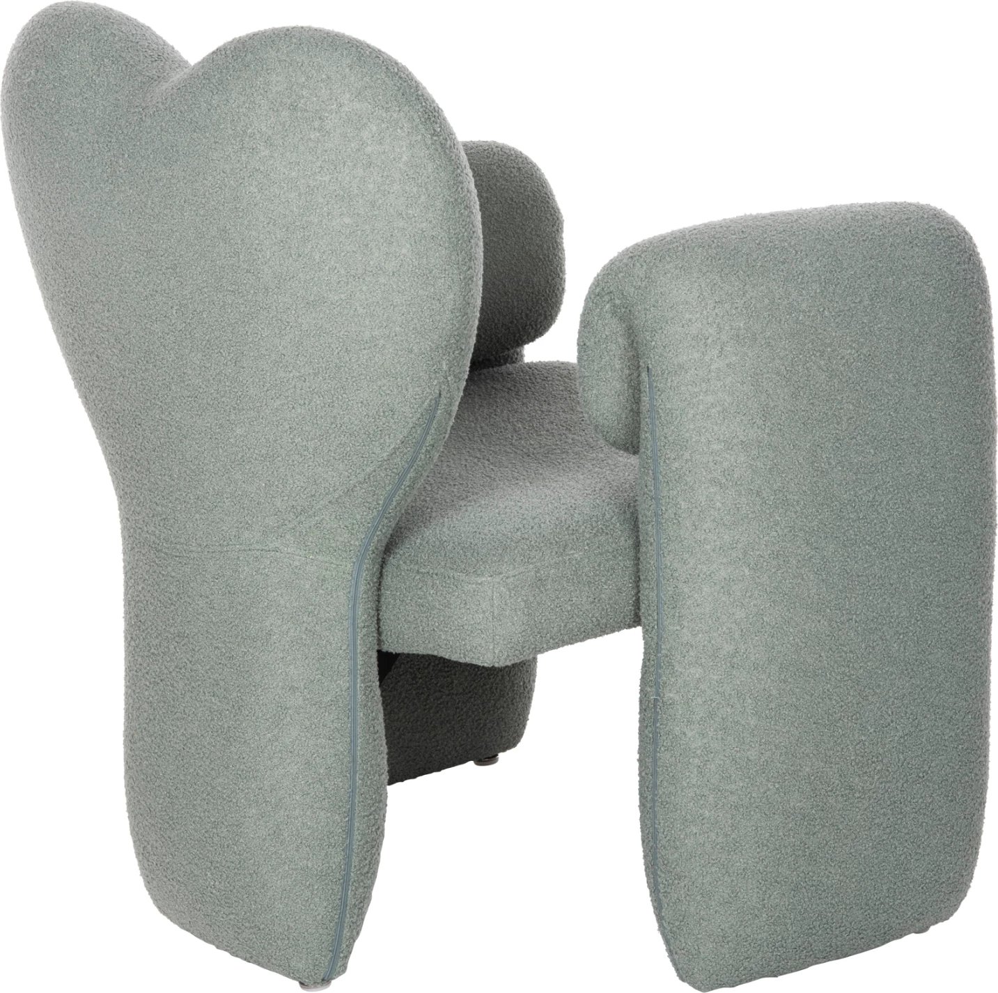 Karrige ngrënieje me krahë HARTT FH9777.07, ngjyrë fistik, pëlhurë TEDDY, 84x74x87H cm