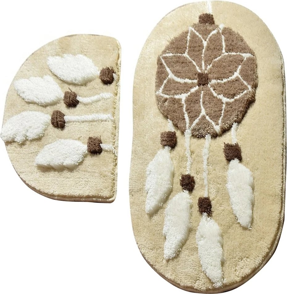 Set tapetë banjoje akrilik (2 copë), Mijolnir, Rüya, ngjyrë kafe Set tapetë banjoje akrilik (2 copë), Mijolnir, Rüya, ngjyrë kafe