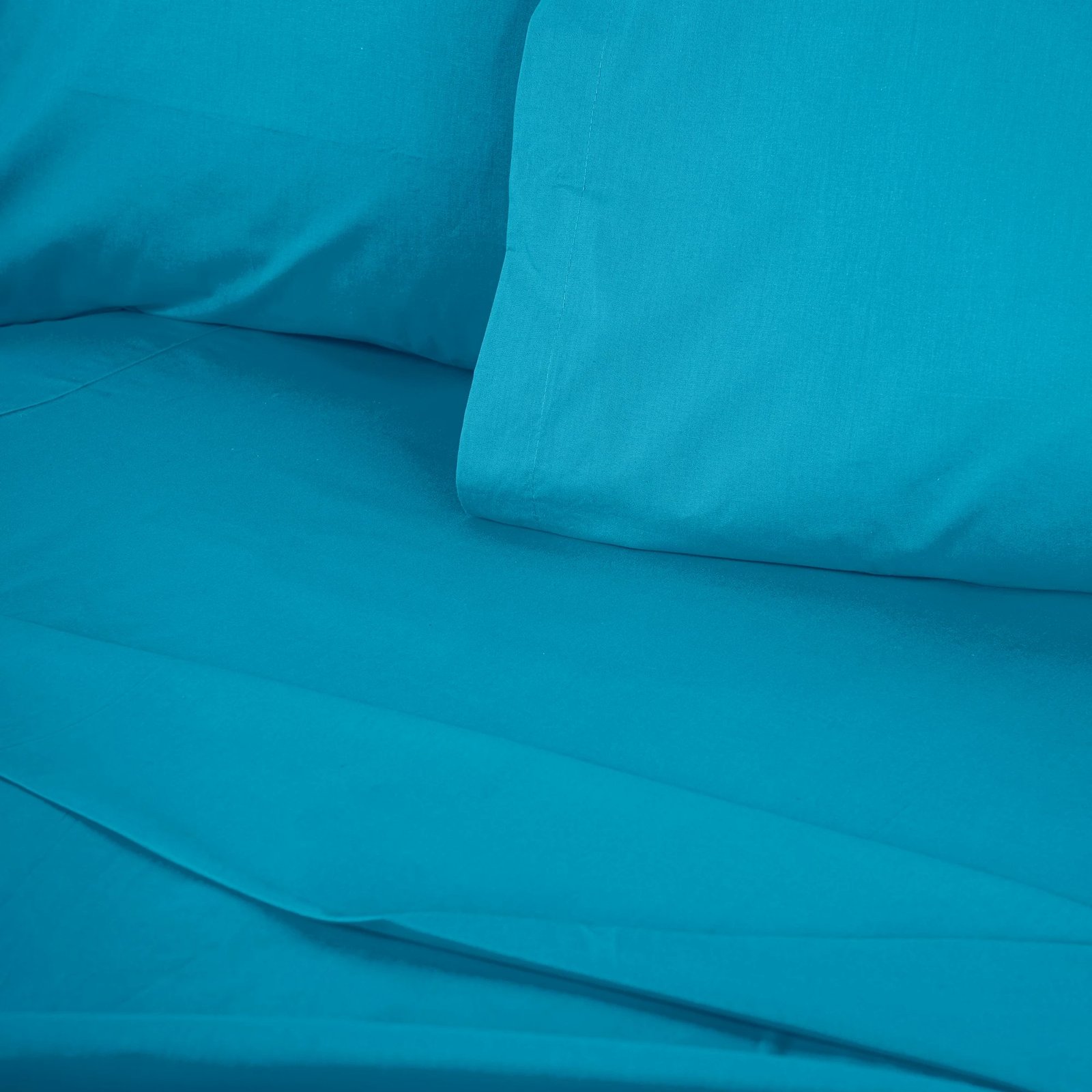 Çarçaf i vetem ranforce, ngjyrë turquoise, L'essentiel, 100x200+30 cm