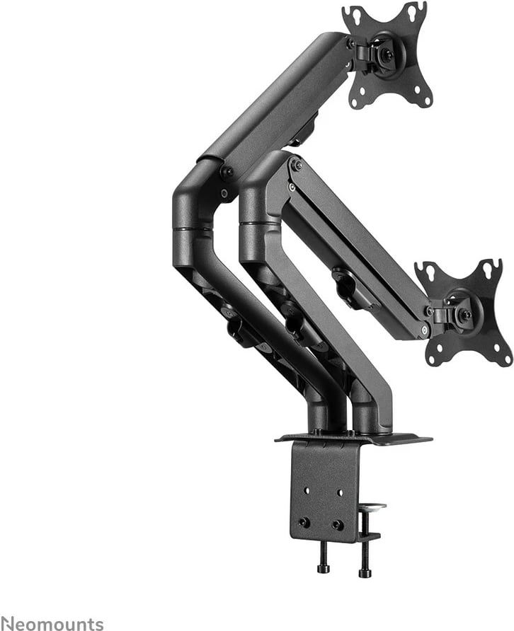 Krah monitori Neomounts FPMA-D650DBLACK, për 2 monitorë, 17-27 inç, rregullim lartësie me gas spring, ngjyrë e zezë Krah monitori Neomounts FPMA-D650DBLACK, për 2 monitorë, 17-27 inç, rregullim lartësie me gas spring, ngjyrë e zezë