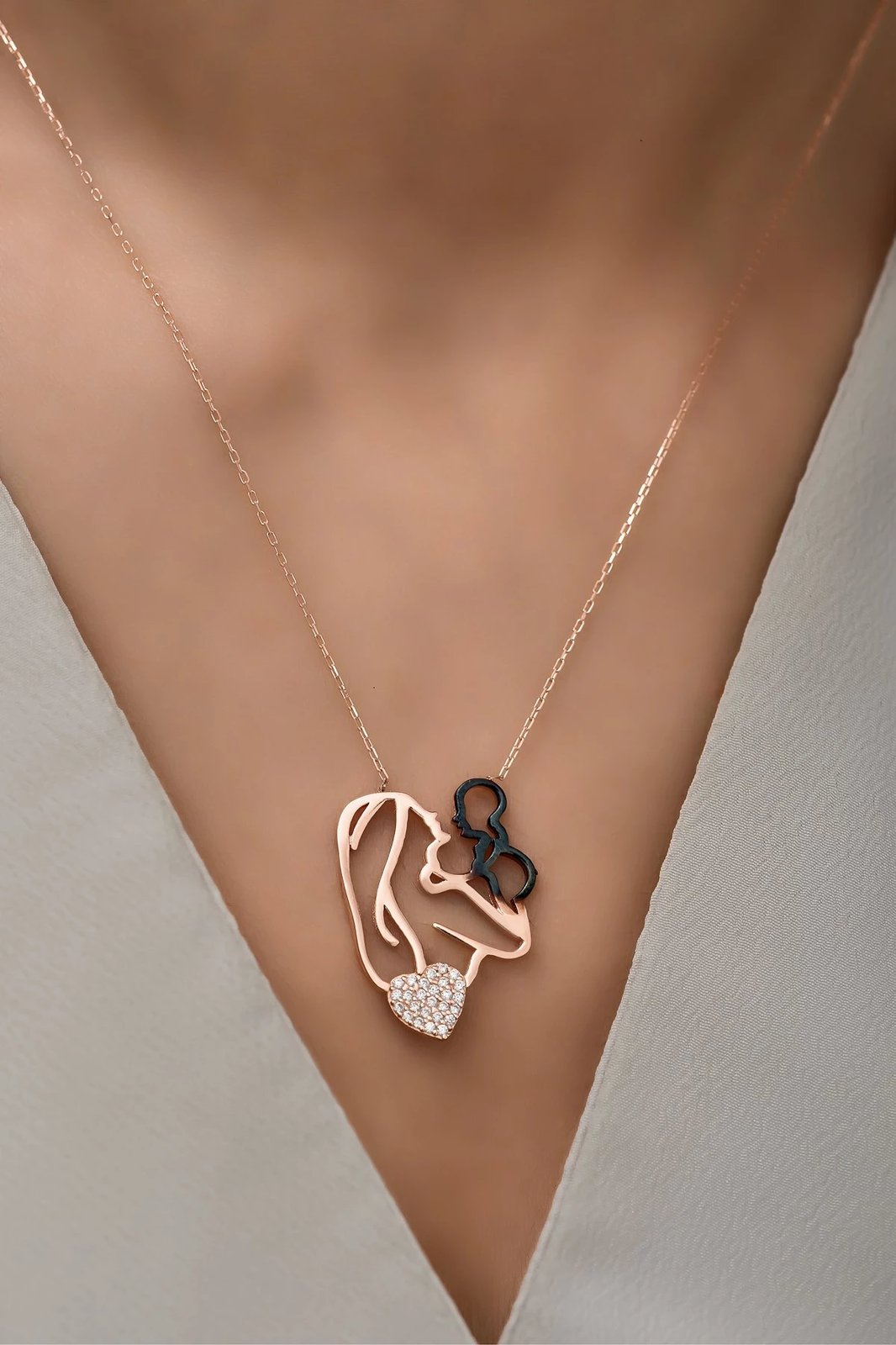 Qafore argjendi Jumeon, NRZ99249, ngjyrë rozë e zezë